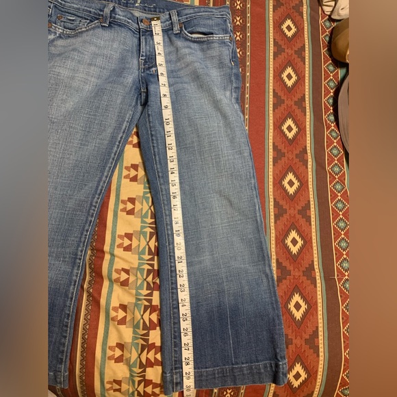 WOMENS 7 FOR ALL MANKIND FLARED CAPRIS SIZE 30 - Picture 3 of 8